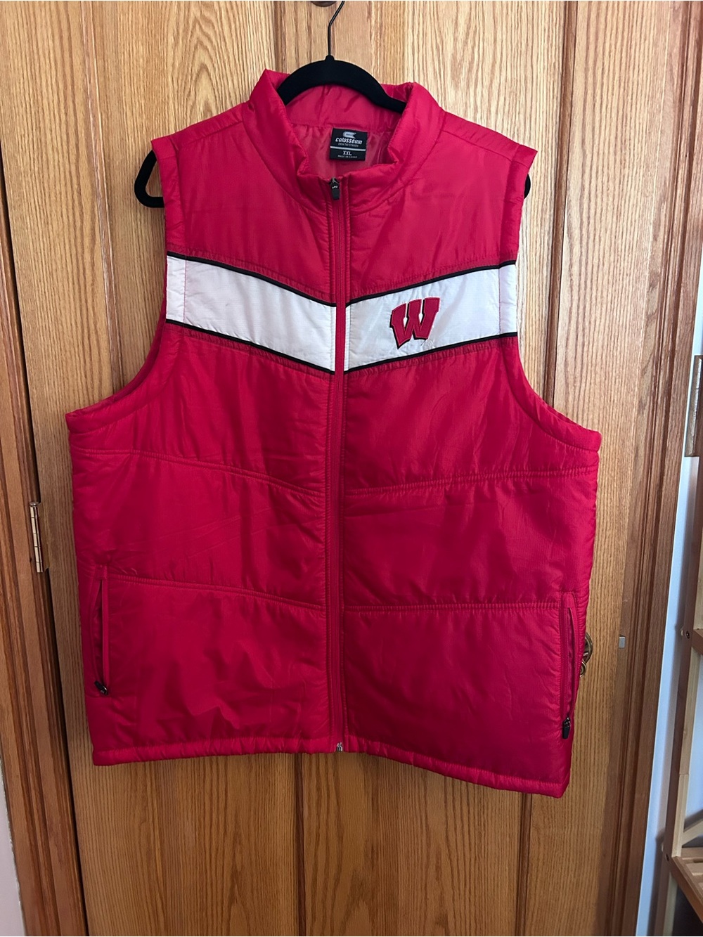 Colosseum Red Packable Jacket with Black Logo Tag